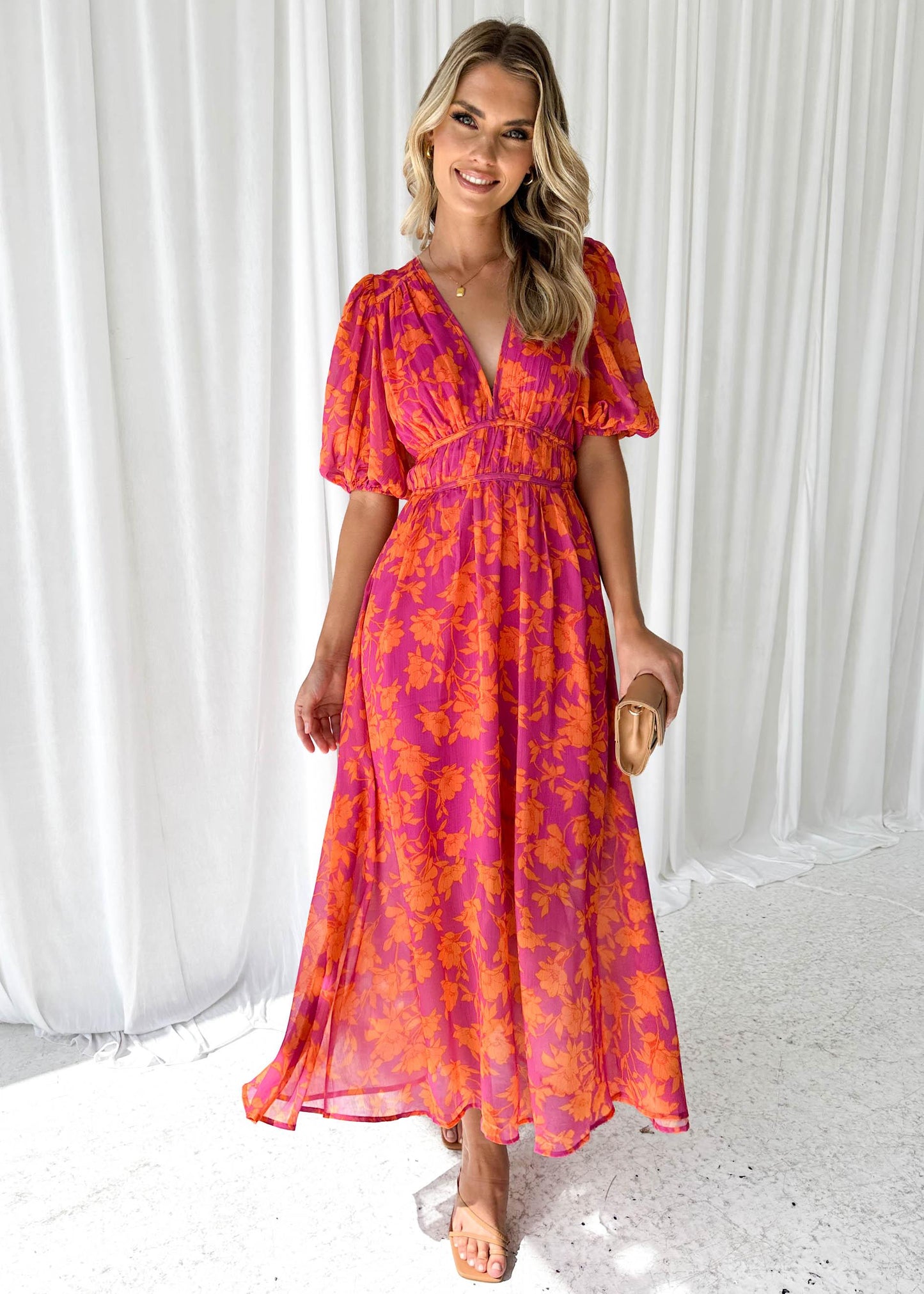 Women's Floral V-Neck Maxi Dress – Flowy Summer Style-83294-145d9504-40a9-49bc-ab2f-fa682d15845c