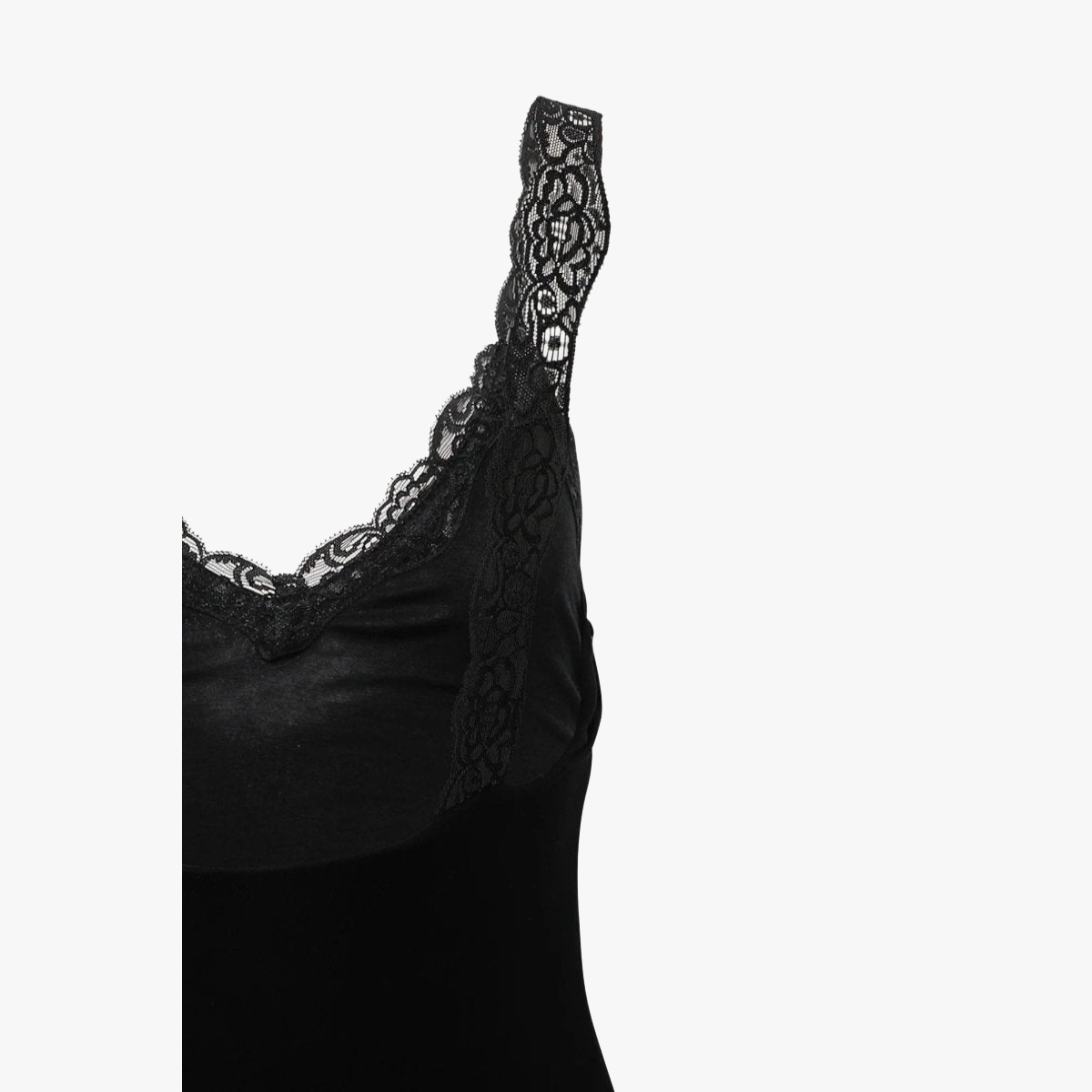 Women's Maxi Dress – Black Bodice, Cream Layered Skirt, Lace Trim, Spaghetti Straps-81026-106abfdb-657c-4fb4-994e-922afab292ff