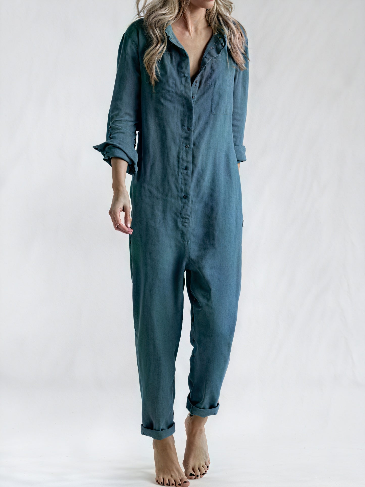 Women's Linen Blend Jumpsuit – Button-Down, Tapered Leg, Relaxed Fit-81162-faff3b4d-69e5-4197-bb01-c1e816ad03e1
