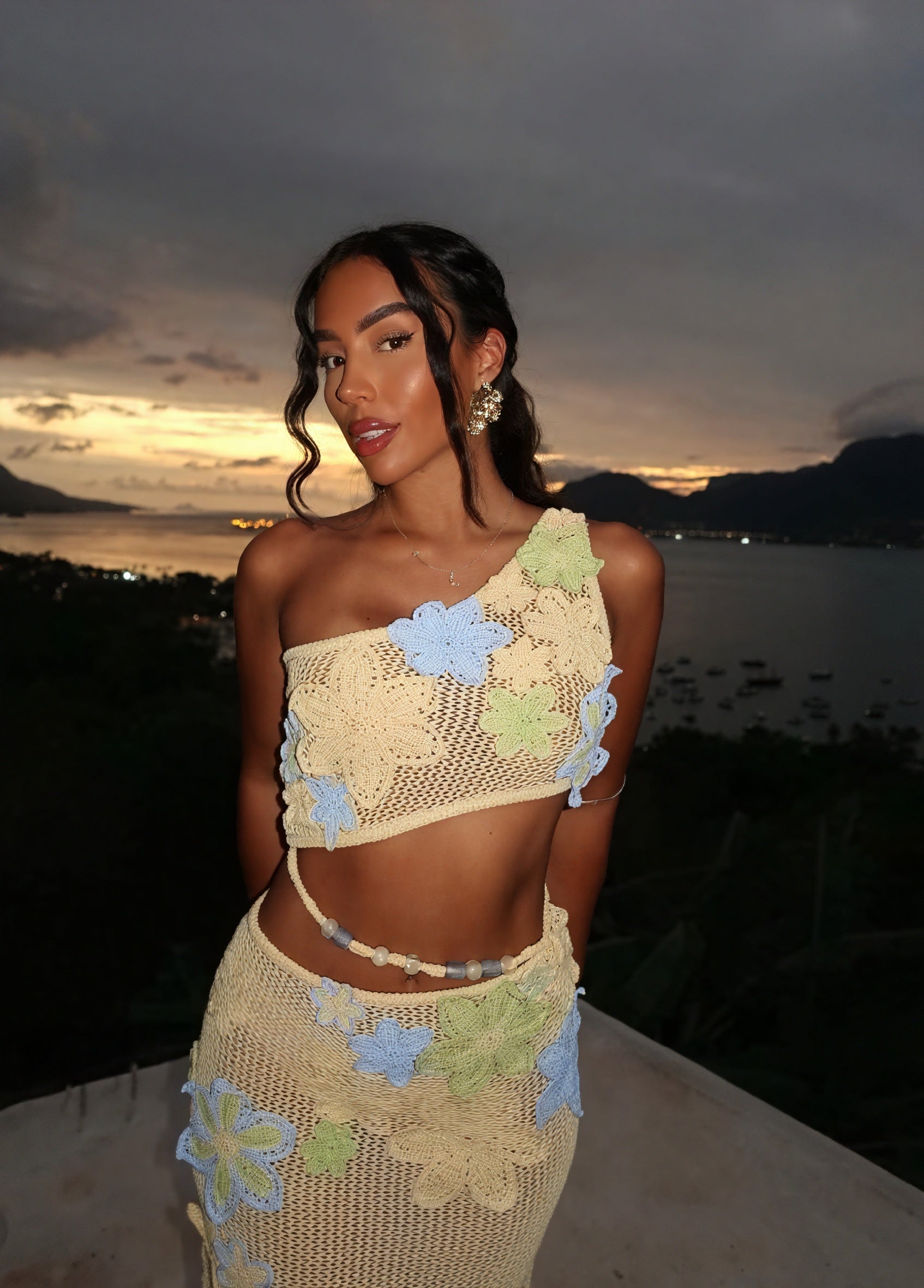 Women's Handmade Crochet Floral Two-Piece Set Dress, Summer Bohemian Style-83755-aea454de-2b39-417d-97a3-c9b780908e81