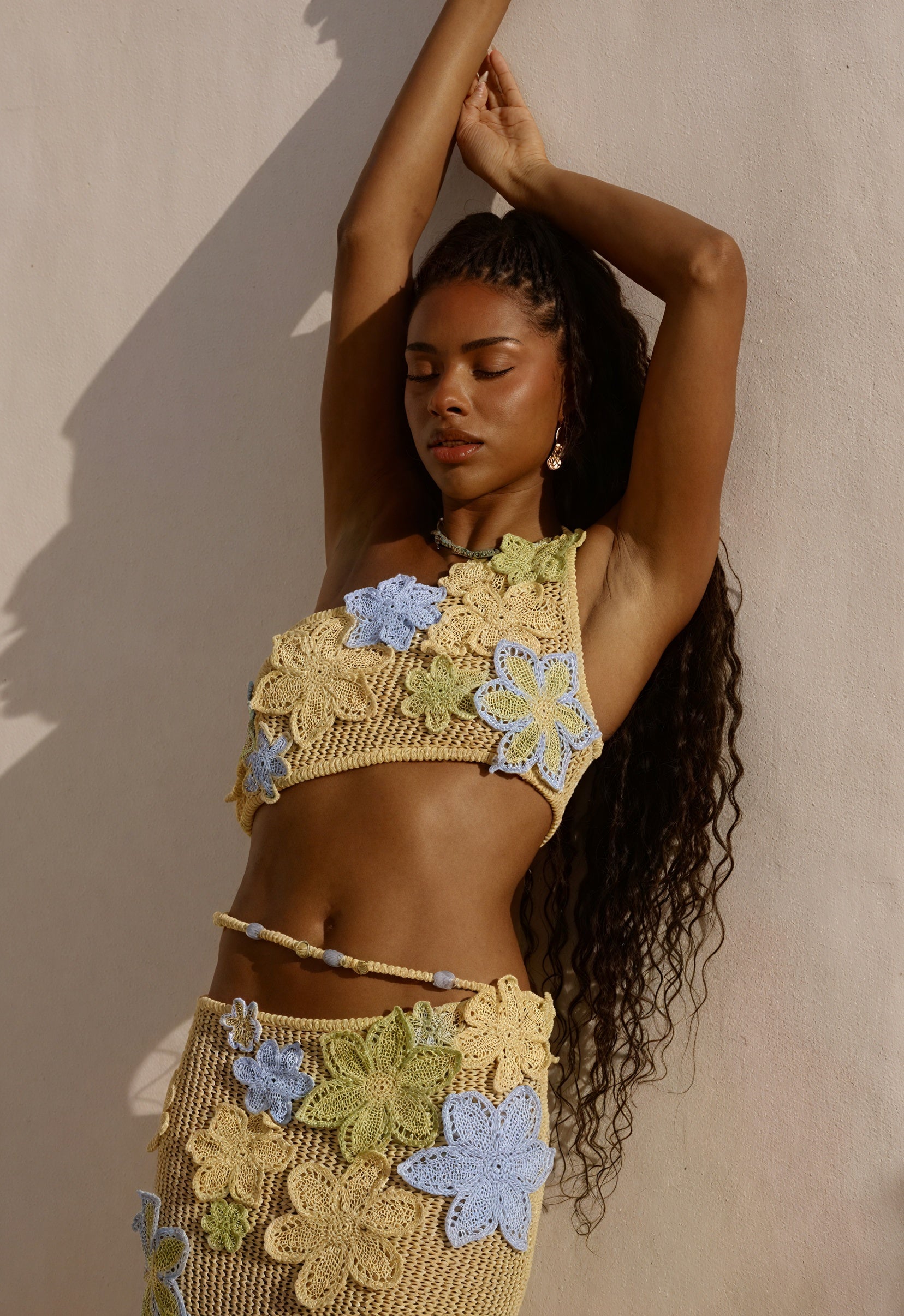 Women's Handmade Crochet Floral Two-Piece Set Dress, Summer Bohemian Style-83755-cb11c182-4210-43e5-ab30-03a214ae99c1