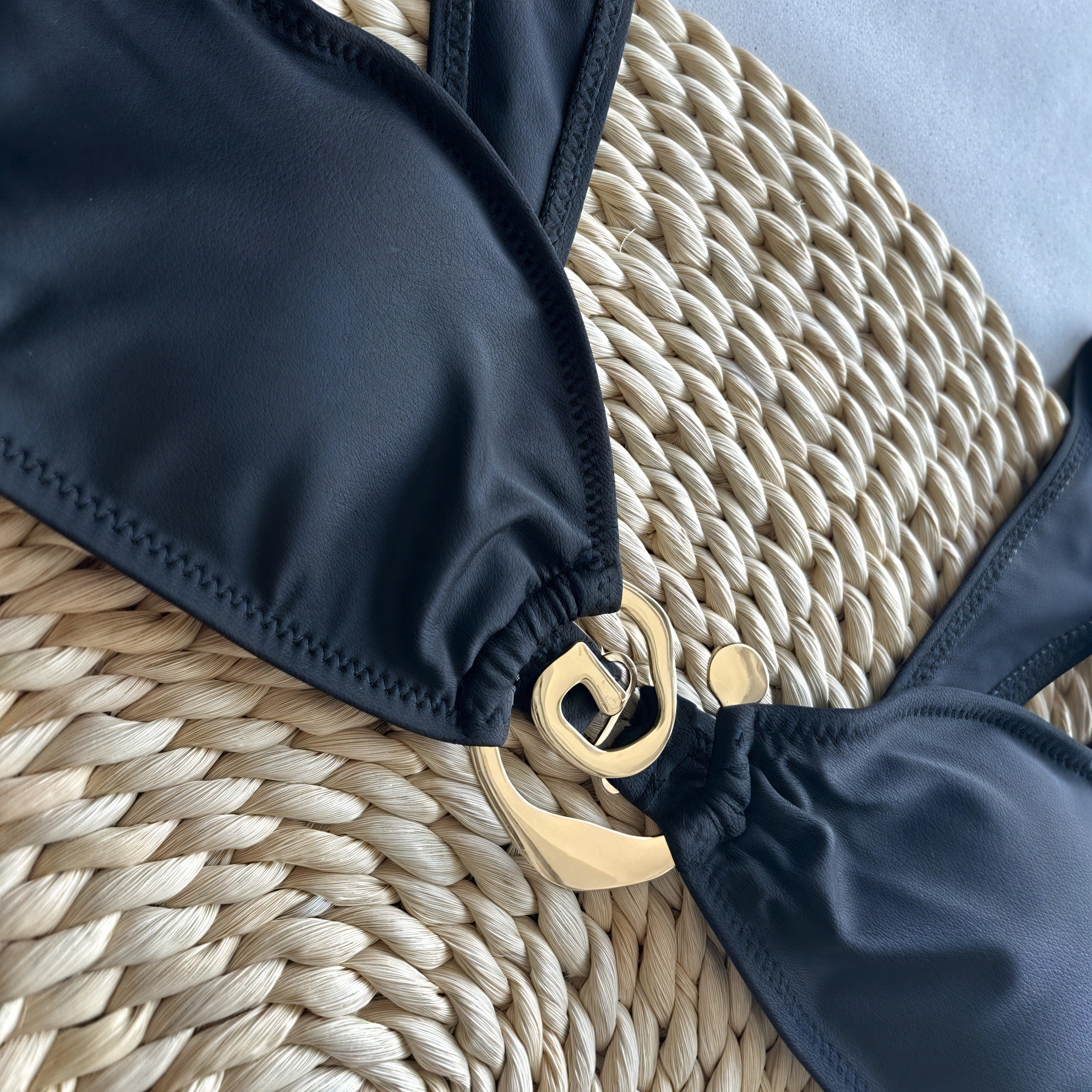 Women's One-Piece Swimsuit – Black, Decorative Hardware, Elegant-83767-a0faa122-5d0f-4e01-94d7-77b101bc654d