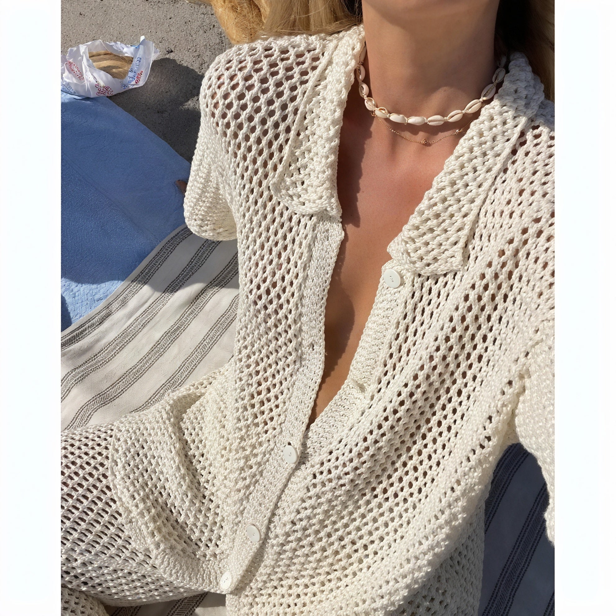 Women's Lightweight Knit Two-Piece Set – Button-Down Shirt & Pants, Loungewear Style-83778-83cb4908-d391-456d-8eb5-136860de3d25