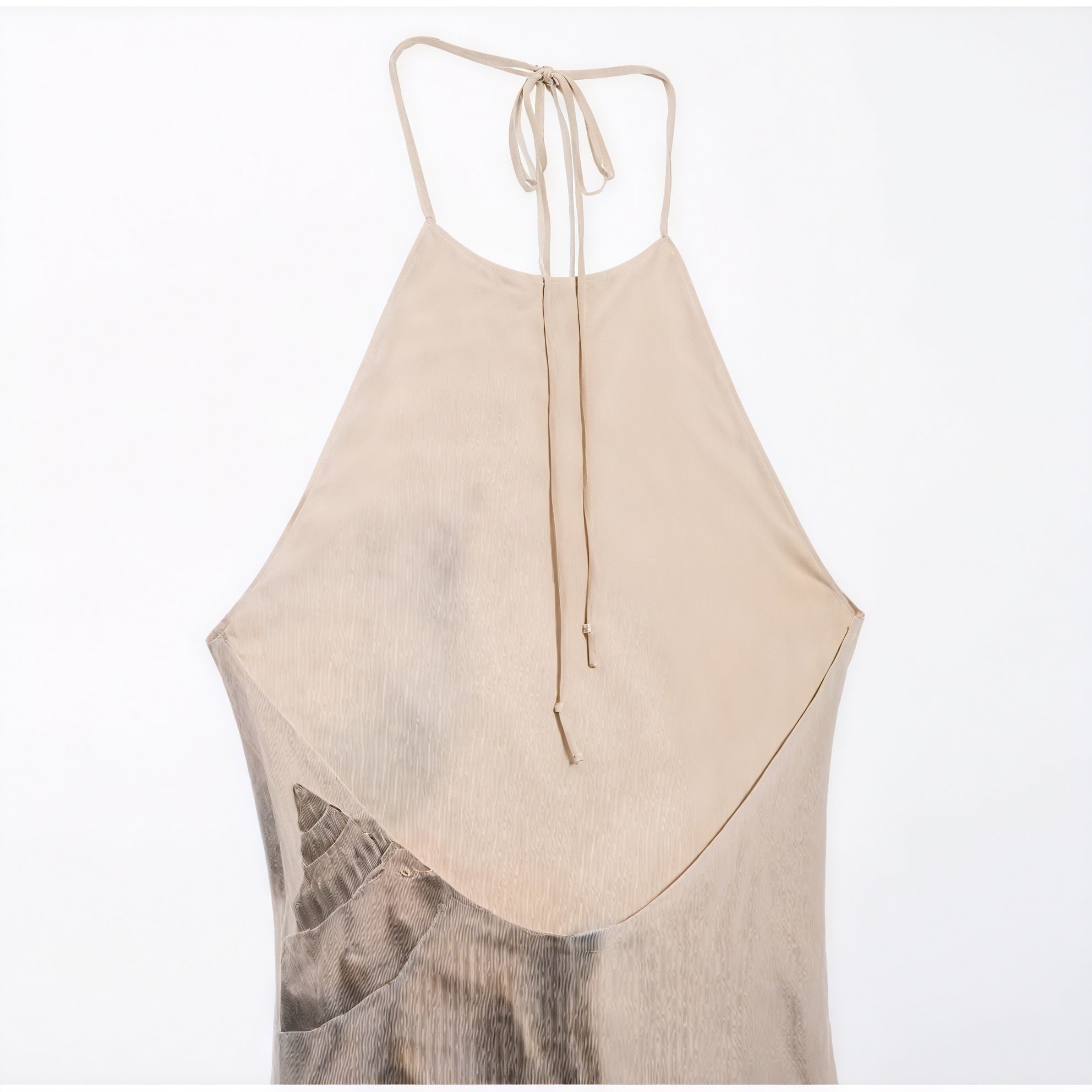 Women's Maxi Dress – Halter Neck, Textured Print, Floor-Length-83816-17241f35-fda6-46ca-8bd4-d260b848ab7b
