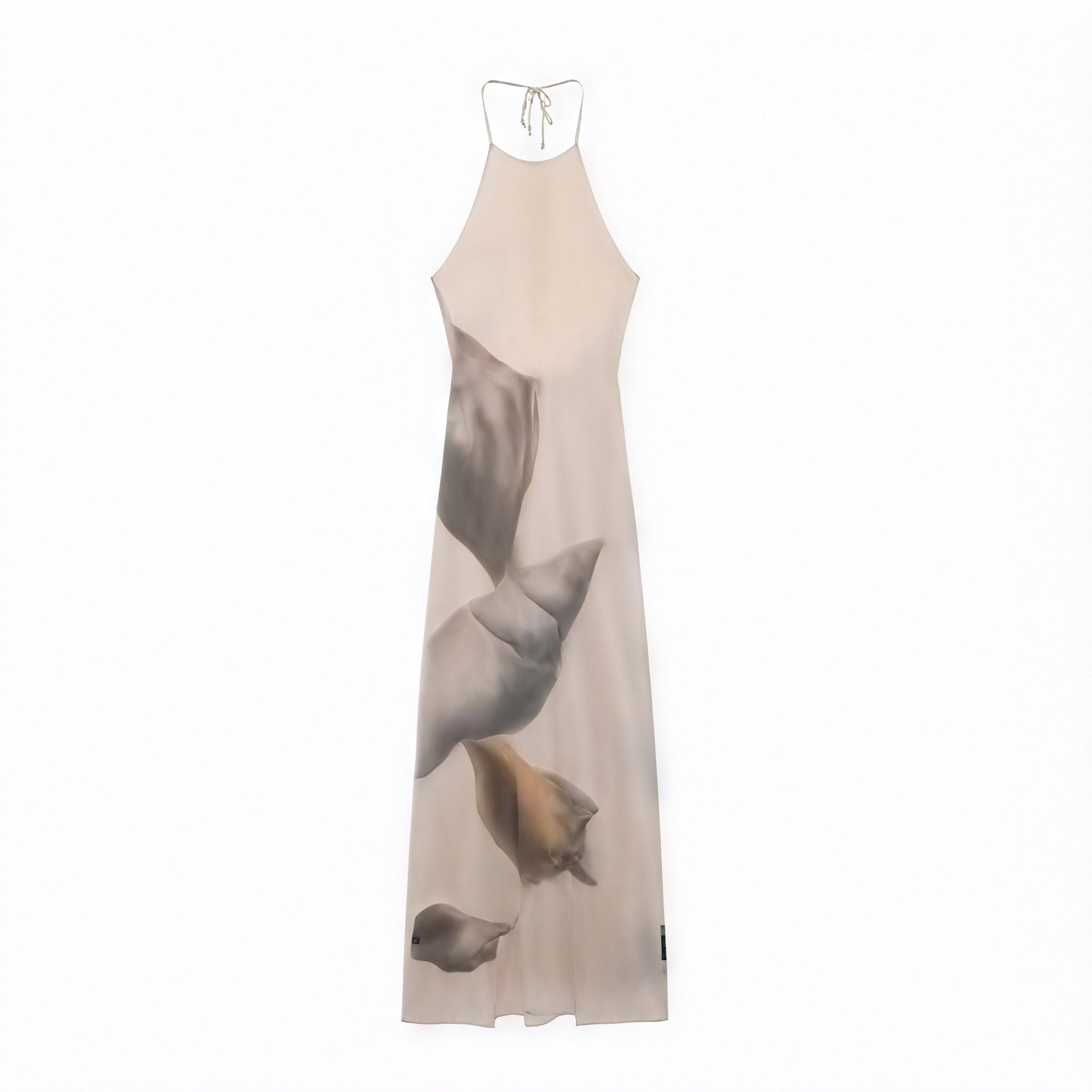 Women's Maxi Dress – Halter Neck, Textured Print, Floor-Length-83816-0ebf7eaa-50c6-484e-b409-a39e3a5a7553