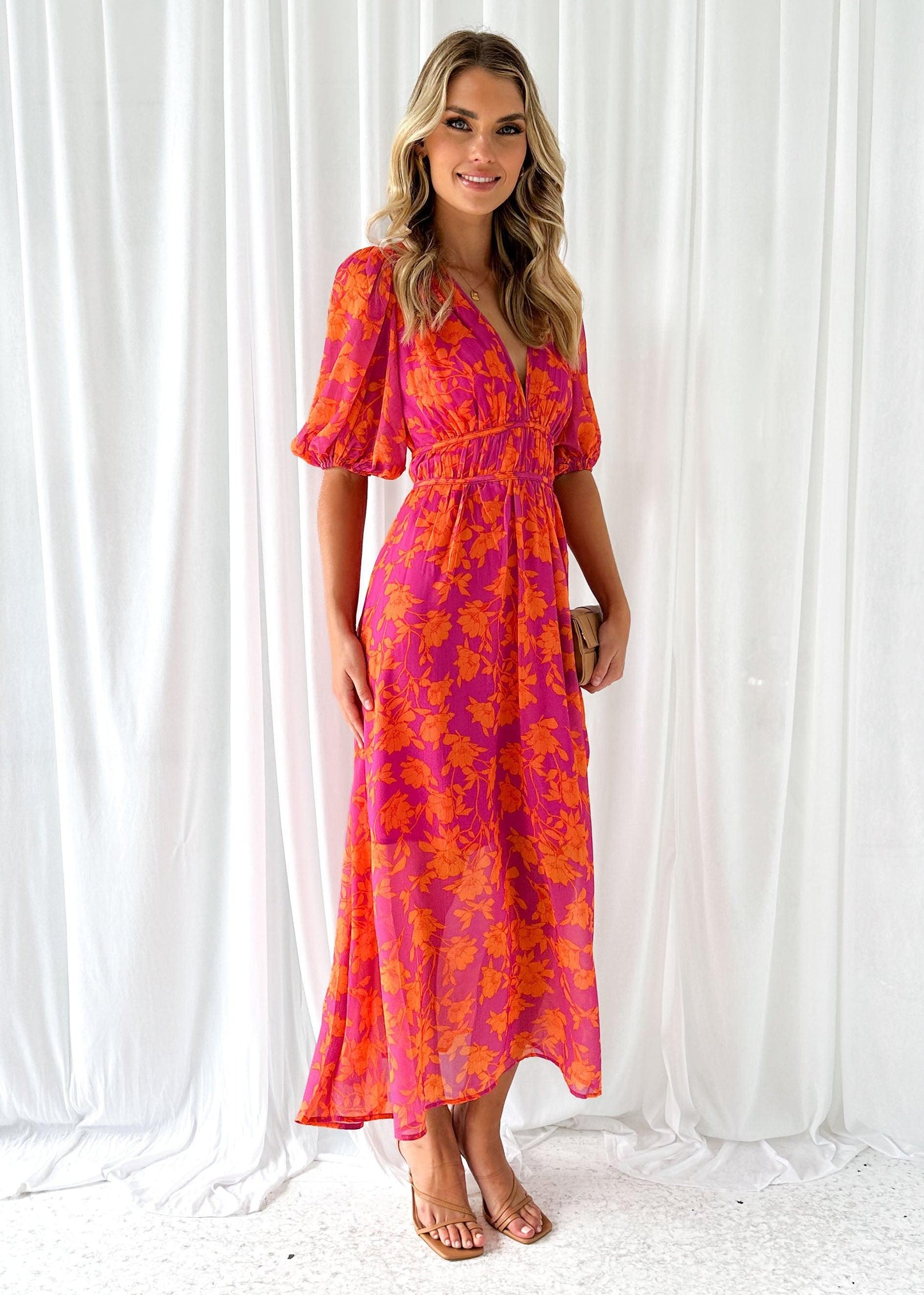 Women's Floral V-Neck Maxi Dress – Flowy Summer Style-83294-6d3d8879-f82a-46e0-ae8f-2ae8238d0da3