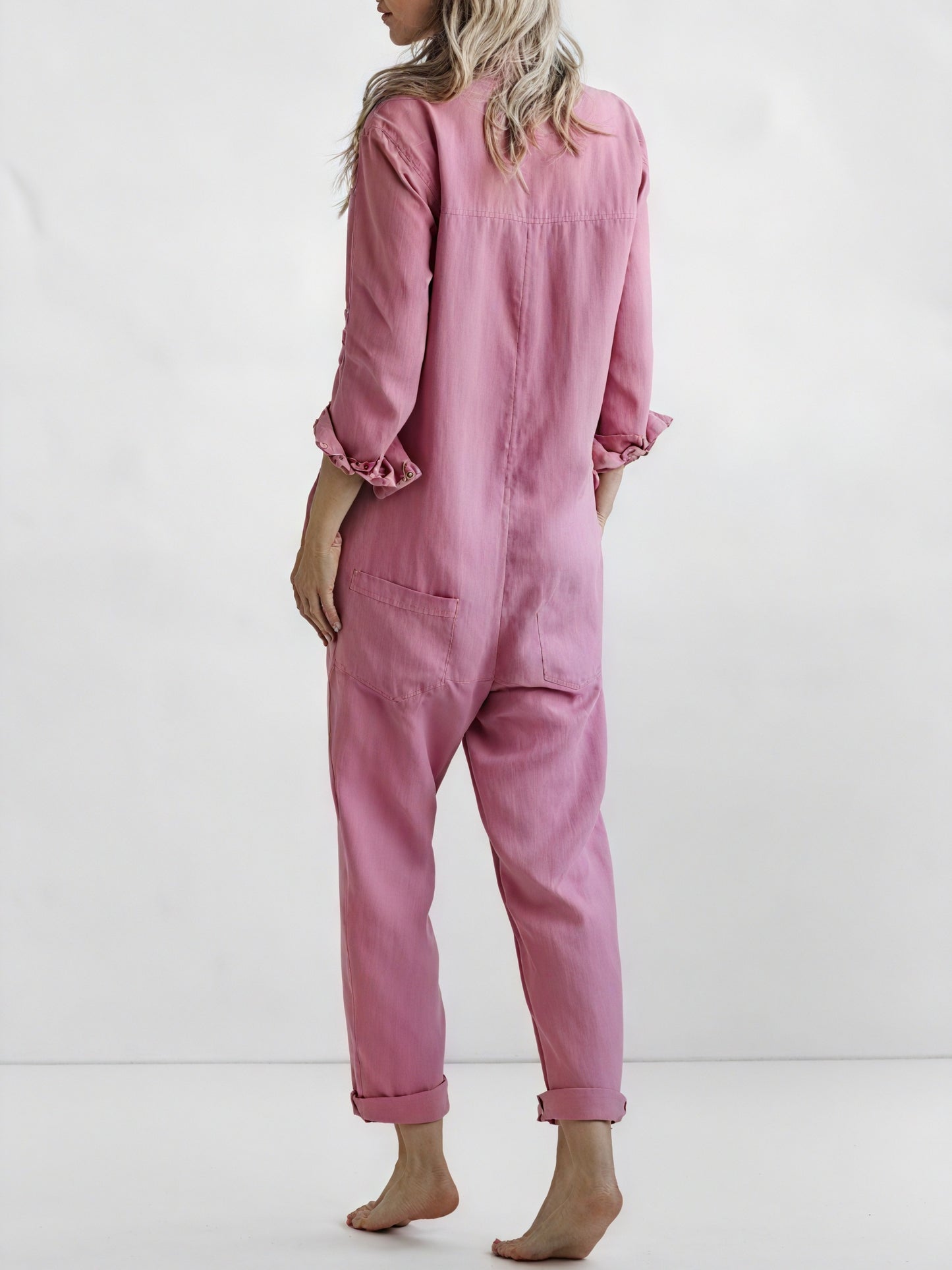 Women's Linen Blend Jumpsuit – Button-Down, Tapered Leg, Relaxed Fit-81162-bf2104ad-7202-4cfd-b6c7-9c5ea6352ca5