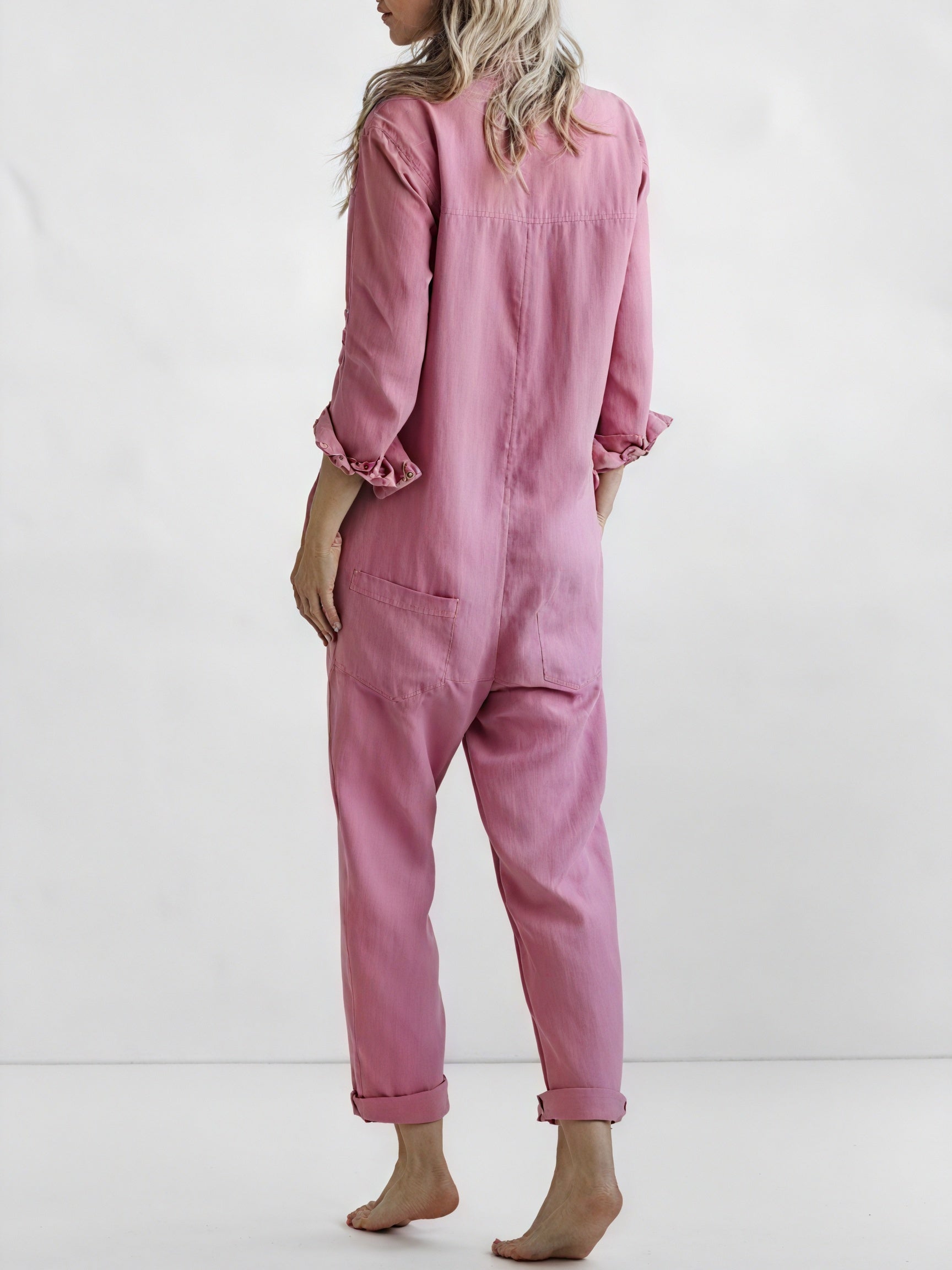 Women's Linen Blend Jumpsuit – Button-Down, Tapered Leg, Relaxed Fit-81162-bf2104ad-7202-4cfd-b6c7-9c5ea6352ca5