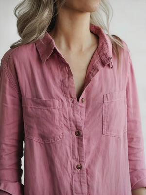 Women's Linen Blend Jumpsuit – Button-Down, Tapered Leg, Relaxed Fit-81162-5bb5f727-6aac-4cca-a9c5-21d9aee4c71c