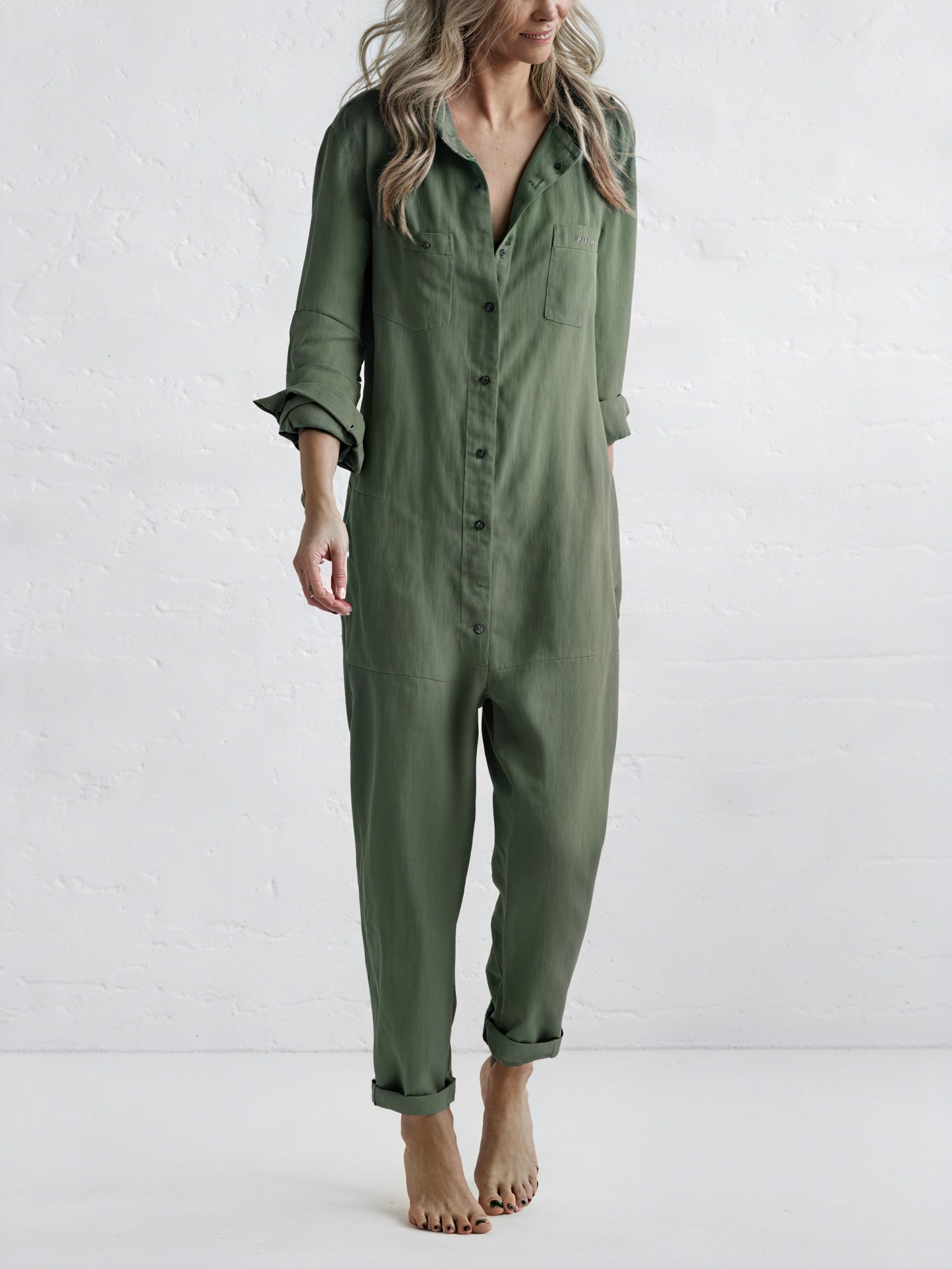 Women's Linen Blend Jumpsuit – Button-Down, Tapered Leg, Relaxed Fit-81162-d3efec21-e80c-42d4-bfee-6751e6619434