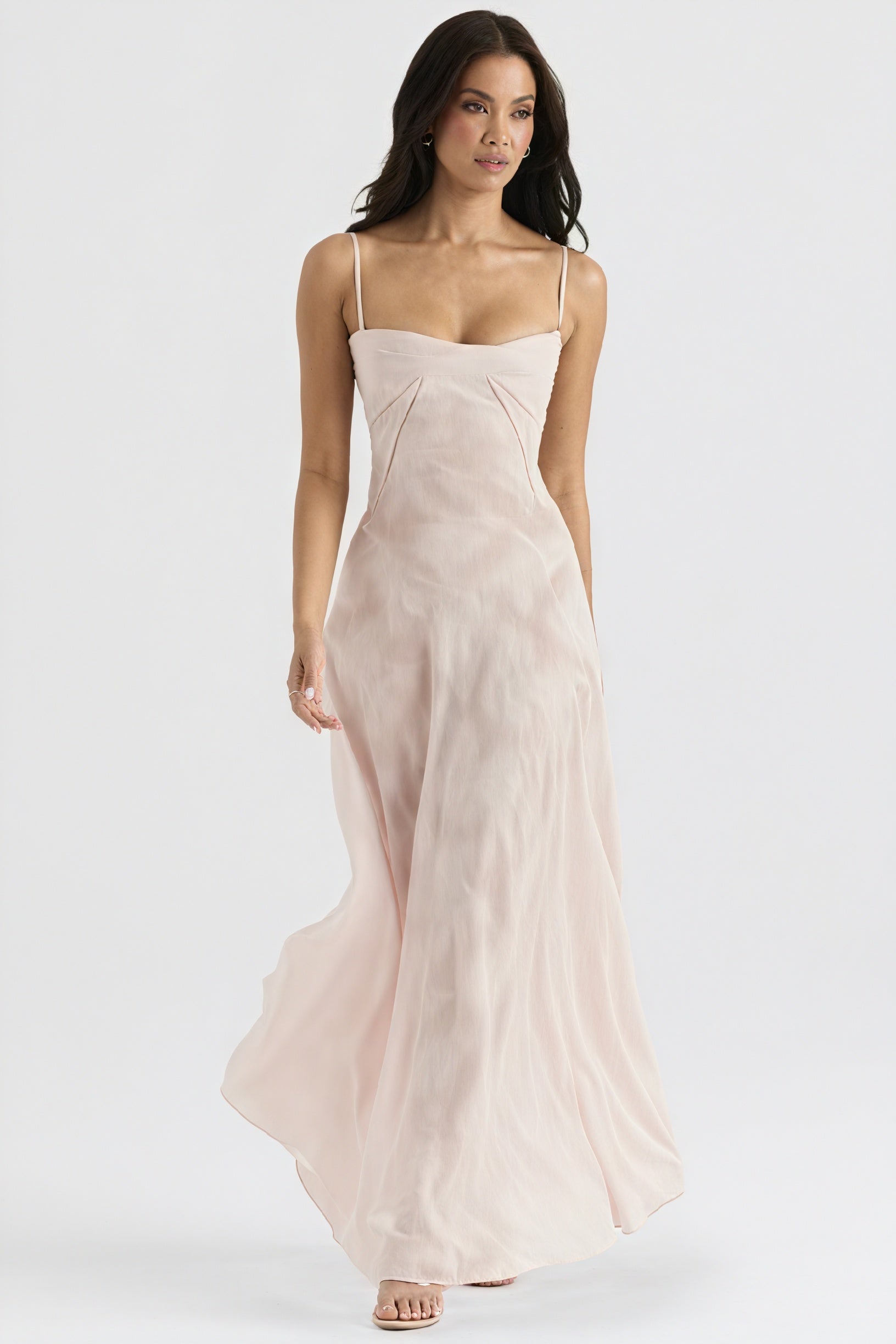 Women's Maxi Dress – A-Line, Spaghetti Strap, Satin Silk Lace, Basicfold-83173-5f69df0f-4d5c-492b-8481-b25faf8a0797