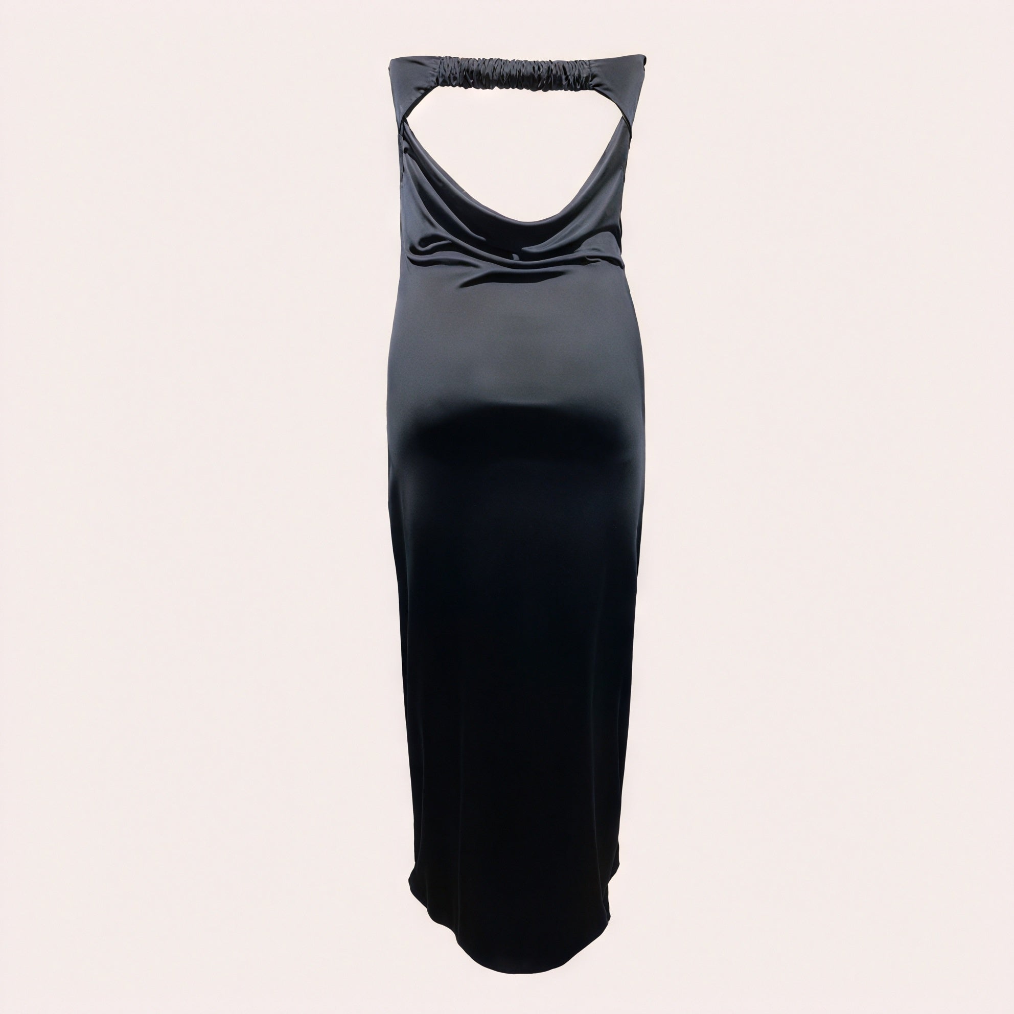Women's Strapless Maxi Dress – Satin Fabric, Floor-Length, Elegant-83174-365b0adb-20b4-4404-ad8f-6ed281336528
