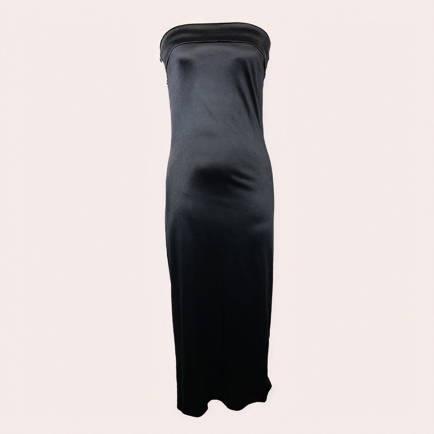 Women's Strapless Maxi Dress – Satin Fabric, Floor-Length, Elegant-83174-6b374fef-0969-43d6-9068-d8242a549285