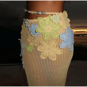 Women's Handmade Crochet Floral Two-Piece Set Dress, Summer Bohemian Style-83755-4d819255-0530-4dc2-87b1-3d32d09d21e2