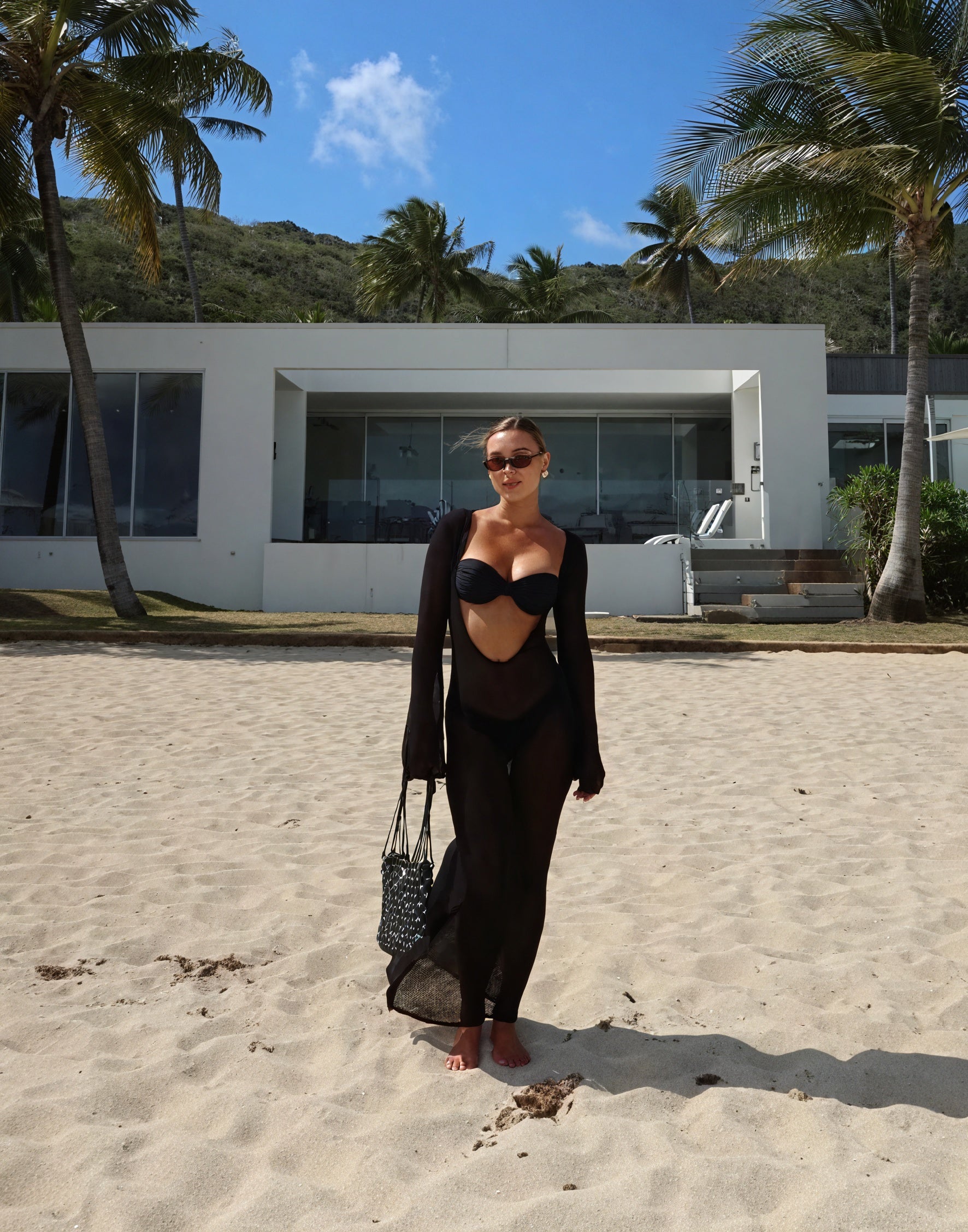 Women's Sheer Knit Maxi Dress – Long Sleeve Beach Cover-Up, Lightweight-83806-8d094a8b-3067-4ab1-a672-fe405129eca1
