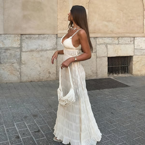 Women's Pleated Maxi Dress – Spaghetti Strap, Flowing-83811-0d74ee4c-aea8-45e2-8fd0-e0d5003a3a74