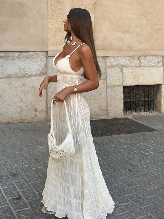 Women's Pleated Maxi Dress – Spaghetti Strap, Flowing-83811-19891741-1351-4ddb-b672-643e30d6fe50