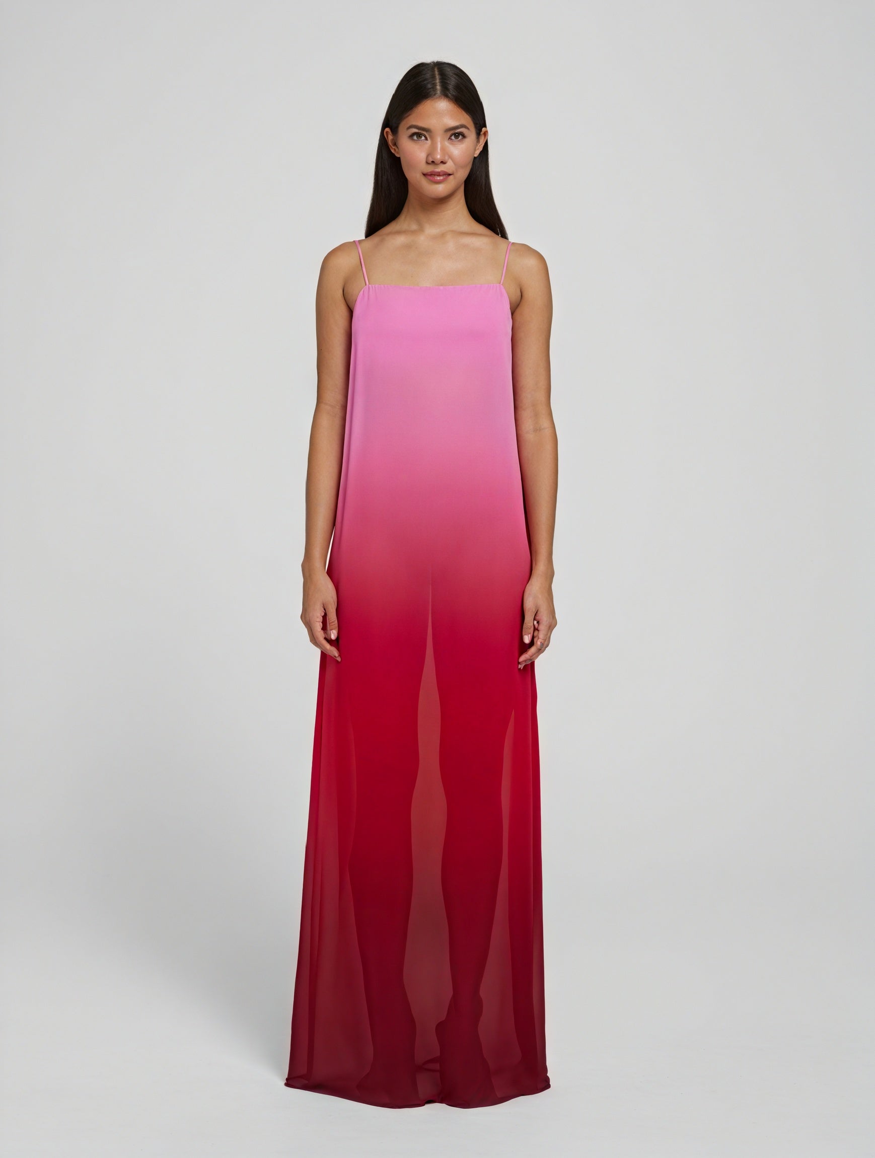 Women's Maxi Dress – Ombre Color Gradient, Sleeveless Spaghetti Strap-83812-d63d2dce-925f-4ae6-b6a2-b1afad055bd3