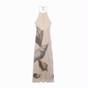 Women's Maxi Dress – Halter Neck, Textured Print, Floor-Length-83816-0ebf7eaa-50c6-484e-b409-a39e3a5a7553
