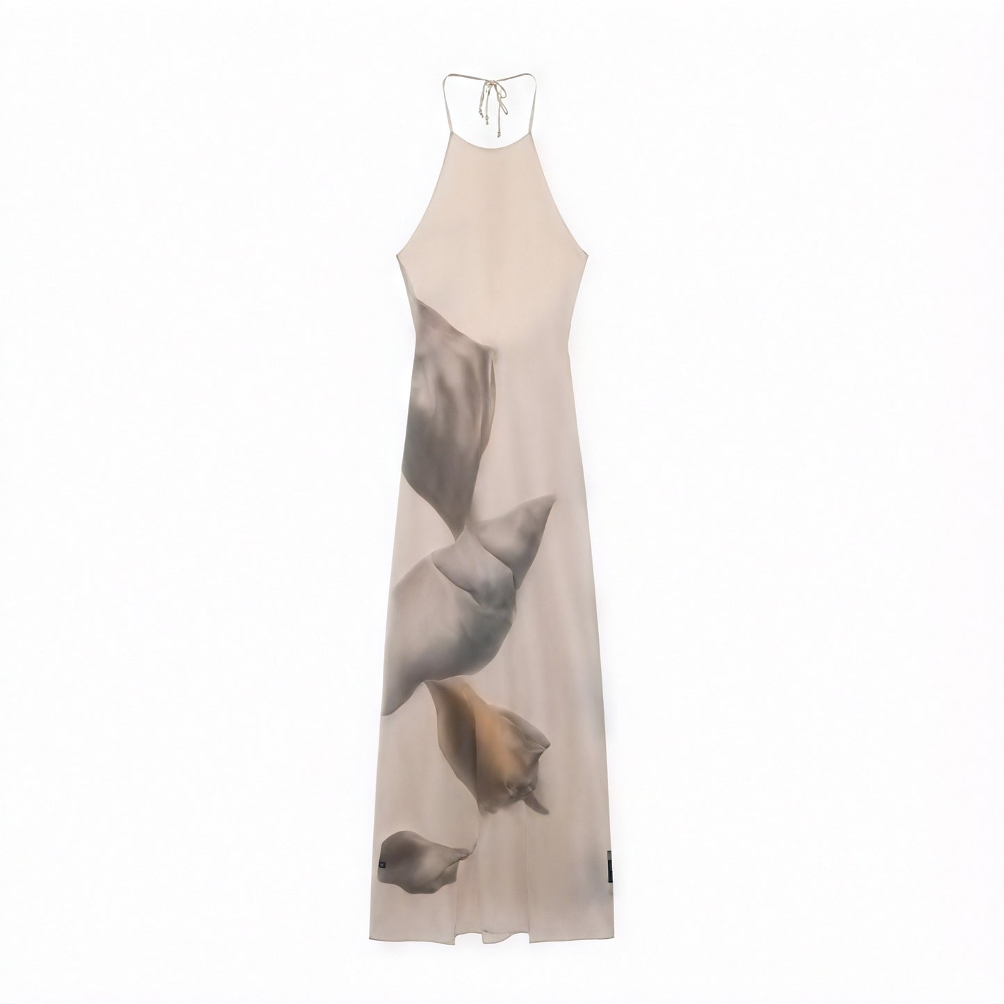 Women's Maxi Dress – Halter Neck, Textured Print, Floor-Length-83816-0ebf7eaa-50c6-484e-b409-a39e3a5a7553
