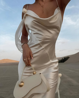 Women's Satin Cowl Neck Floor Length Dress with Spaghetti Straps-83831-8a96ab4d-4552-48b9-878d-c9759d2be7fe