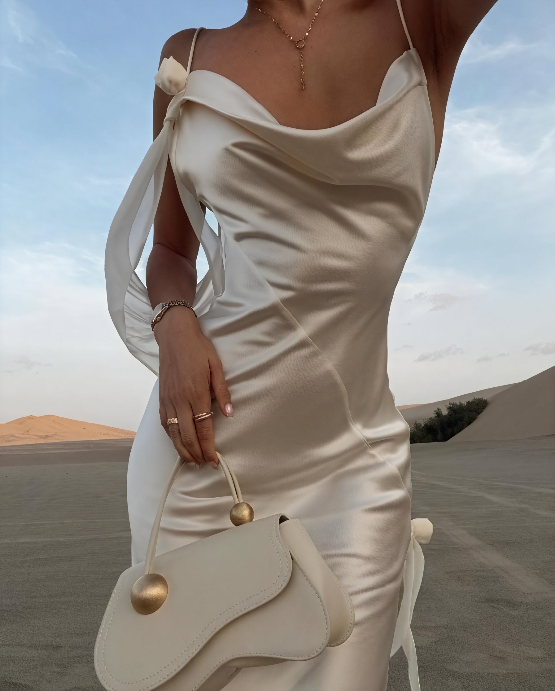 Women's Satin Cowl Neck Floor Length Dress with Spaghetti Straps-83831-8a96ab4d-4552-48b9-878d-c9759d2be7fe