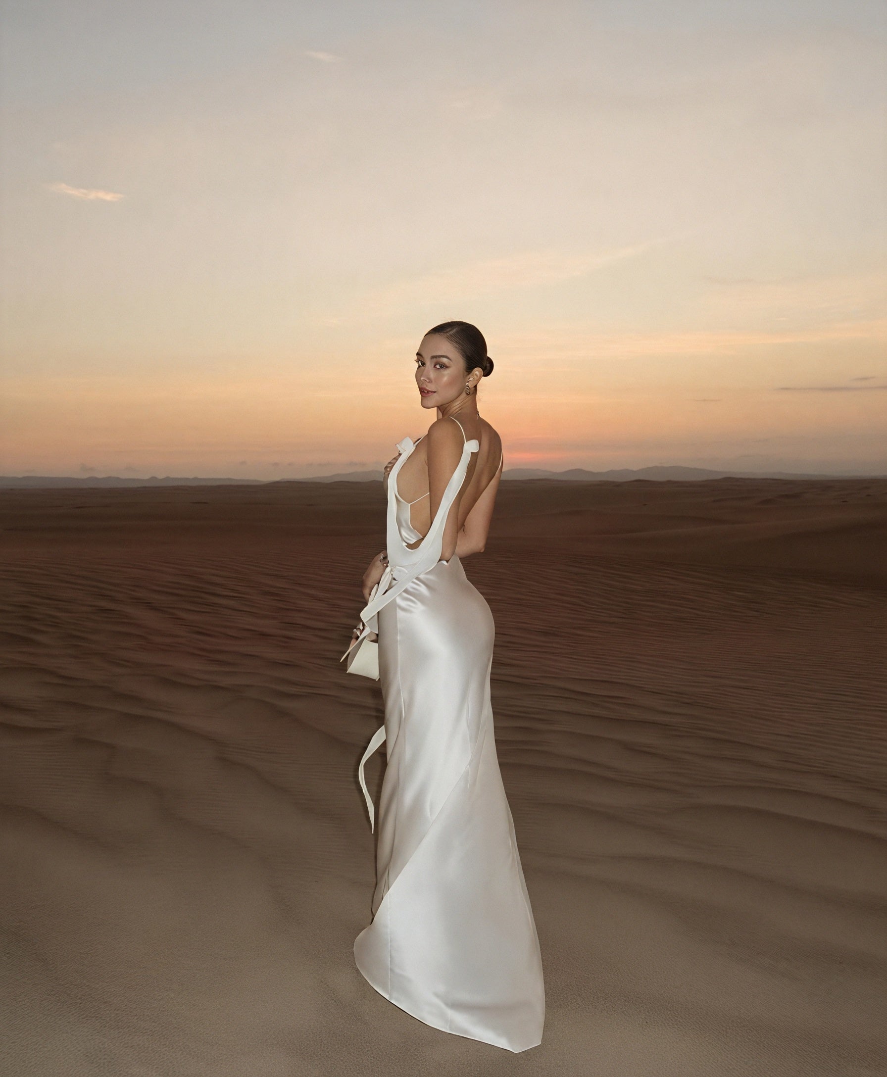 Women's Satin Cowl Neck Floor Length Dress with Spaghetti Straps-83831-0c573a94-b173-4b56-b78e-cddd8e619a1d