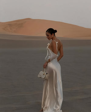 Women's Satin Cowl Neck Floor Length Dress with Spaghetti Straps-83831-2e25bf7c-8956-4e31-b06a-eb7f0e81bd3c