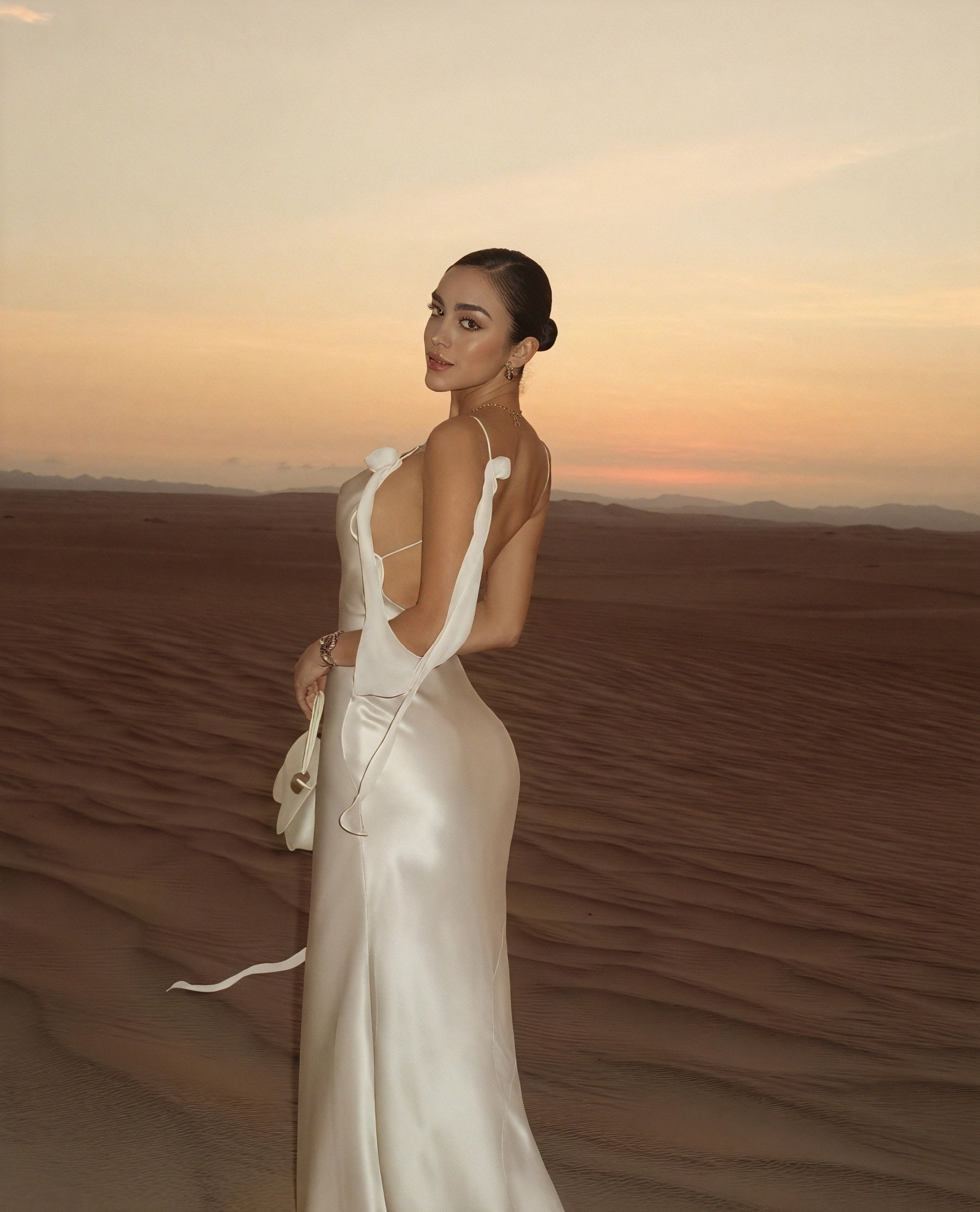 Women's Satin Cowl Neck Floor Length Dress with Spaghetti Straps-83831-d4f4cd73-b226-4ea6-896e-346cab14bc5f