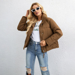 Women's Quilted Cropped Puffer Jacket – High Collar, Water-Resistant-65207-959fb965-11cc-4104-8f71-98004649cb1e