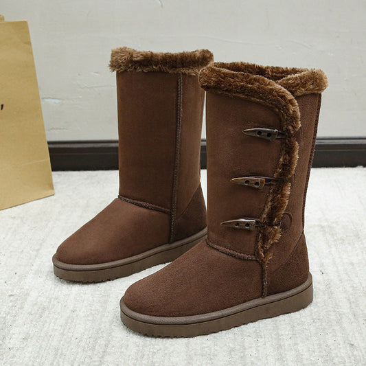 Women's Boots – Suede Upper, Faux Fur Lined, Toggle Closure, Rubber Sole, Multiple Colors-43004-42aabccd-15c7-4d74-ab3d-625043e17d99