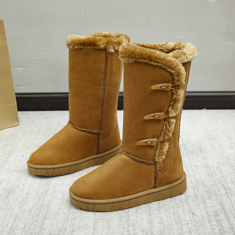 Women's Boots – Suede Upper, Faux Fur Lined, Toggle Closure, Rubber Sole, Multiple Colors-43004-b49fe43b-9b7b-44fb-a52a-2d611f6f0430