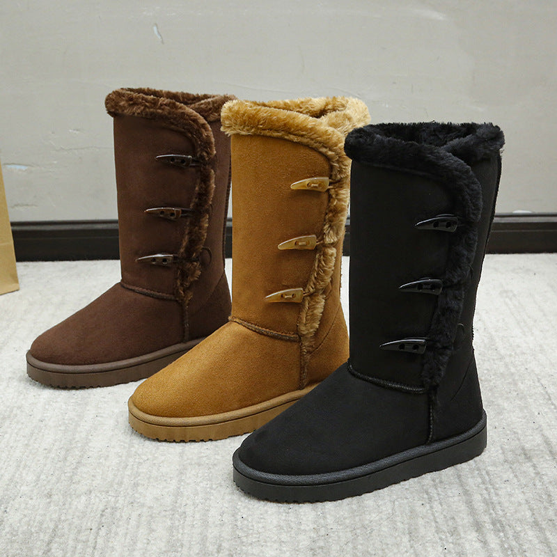 Women's Boots – Suede Upper, Faux Fur Lined, Toggle Closure, Rubber Sole, Multiple Colors-43004-85385ee0-e74f-4301-a37f-ef6b213df2ea