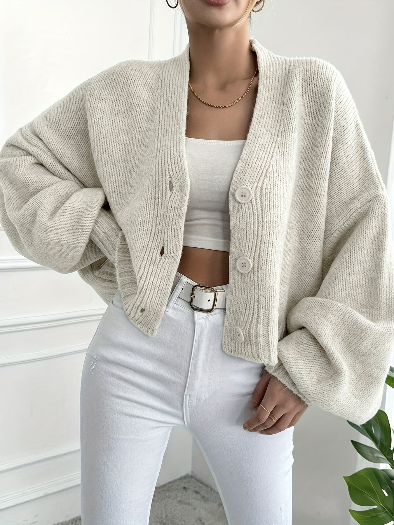 Women's Knit Cardigan – Button Closure, Long Sleeve, Classic Style-74563-a29fe494-3f4f-4869-a062-c013fb47d458