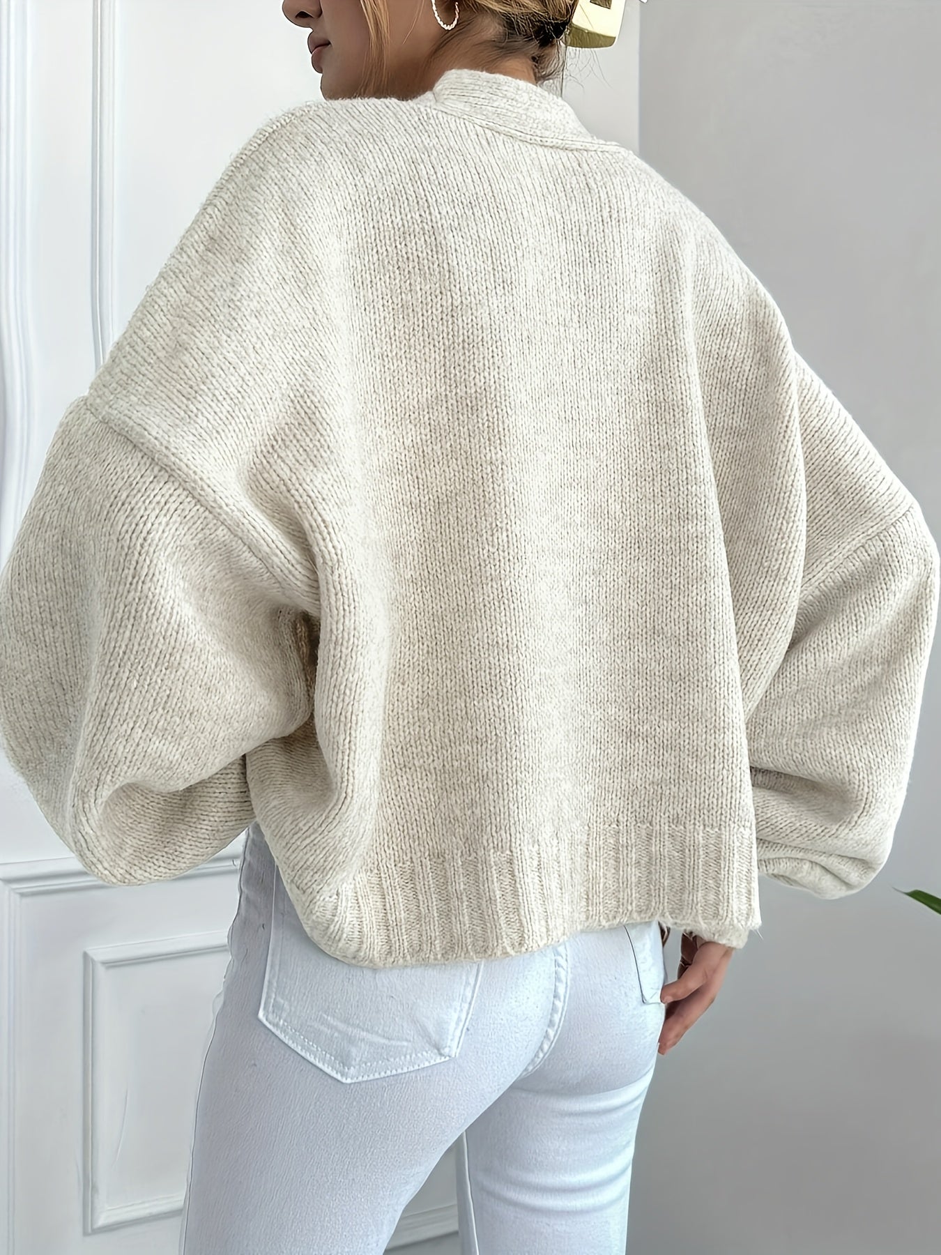 Women's Knit Cardigan – Button Closure, Long Sleeve, Classic Style-74563-aff03b2a-1f91-431a-83fa-e6093f2e8484