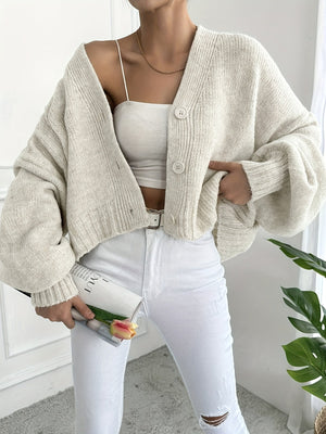 Women's Knit Cardigan – Button Closure, Long Sleeve, Classic Style-74563-dc836ef7-ca17-4324-8418-a3bbc9a9c46b